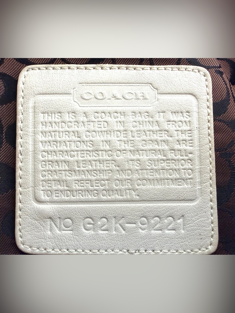 COACH + COA Vintage Ergo 9221 Ivory Glove Tanned Leather Hobo Shoulder Bag Y2K - Picture 8 of 10